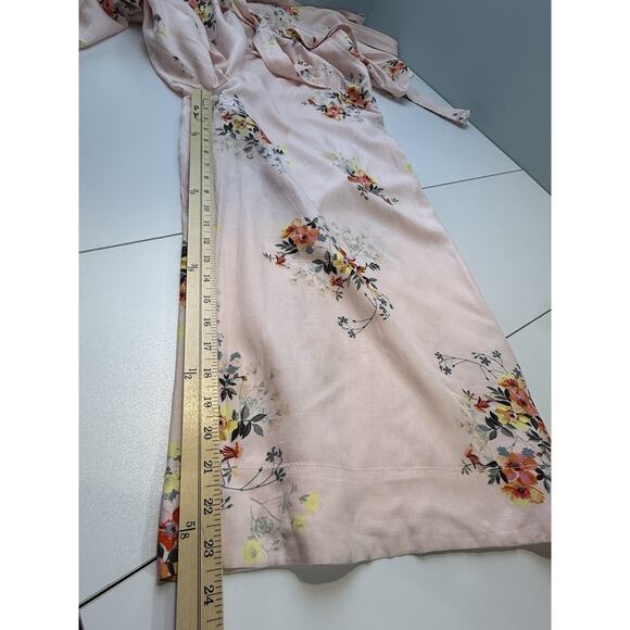 Anthropologie Akemi Kin Adia Jumpsuit Sz 6 Wide Leg Pink Floral Cottagecore - Picture 10 of 12